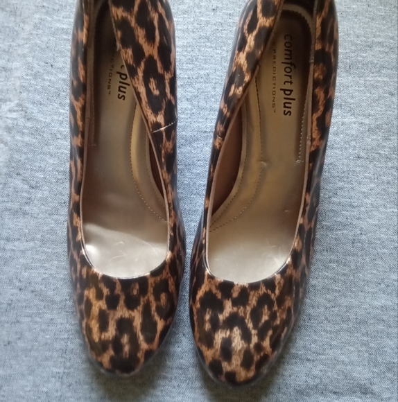 comfort plus by Predictions Shoes - comfort plus by Predictions Leopard Print Women's Heels